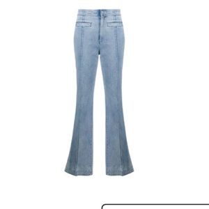 Tory Burch light blue denim high rise flare jeans 26